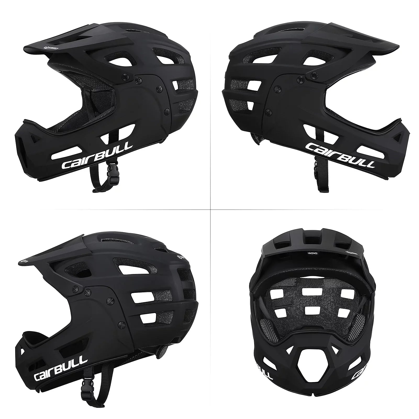 CAIRBULL Full Mountain Helmet Face Guard Visor with Chin Helmet Biking Detachable Bike and