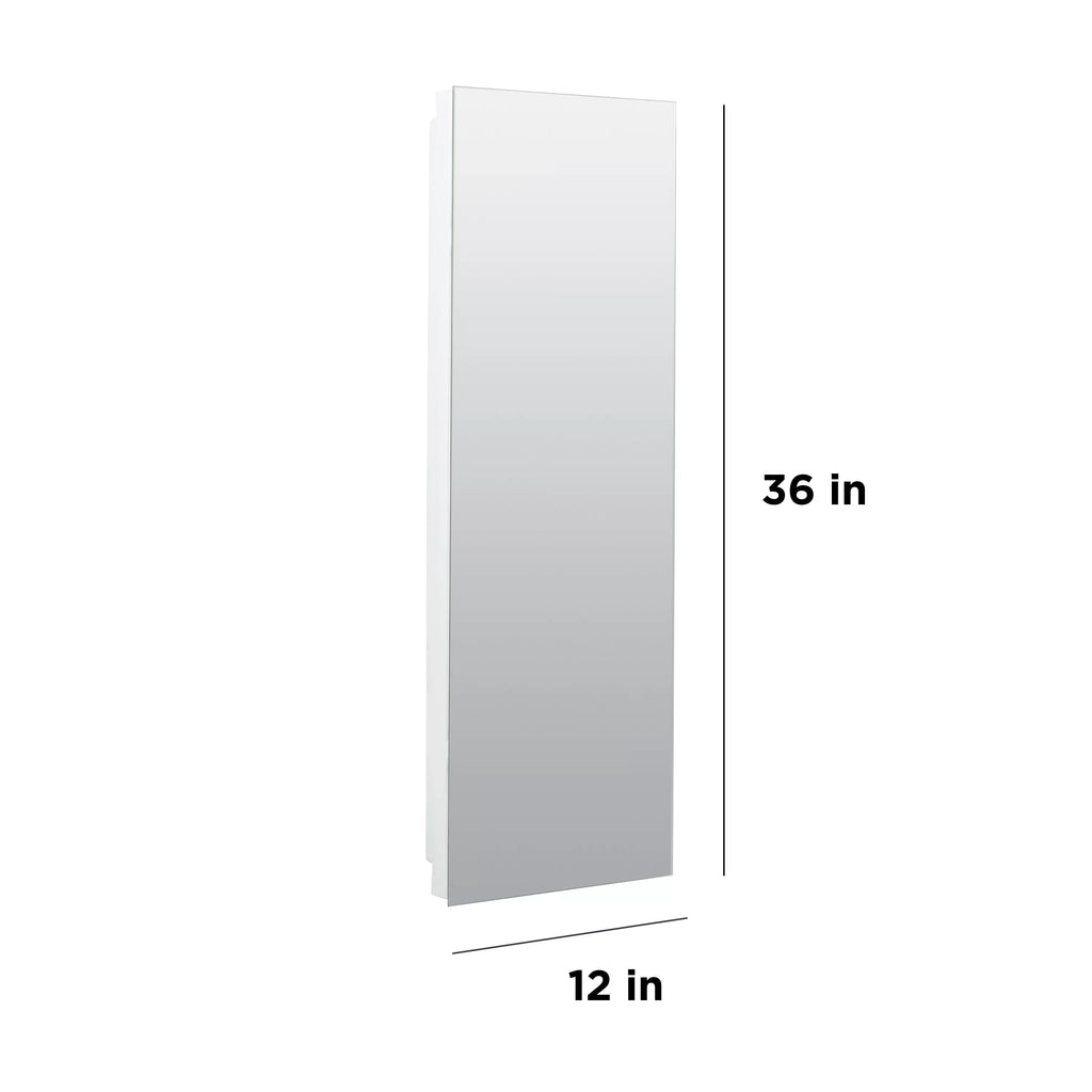 Recess-Mount Frameless American 12 36 x Mirror Medicine in., Rectangle, Reversible Pride Cabinet,