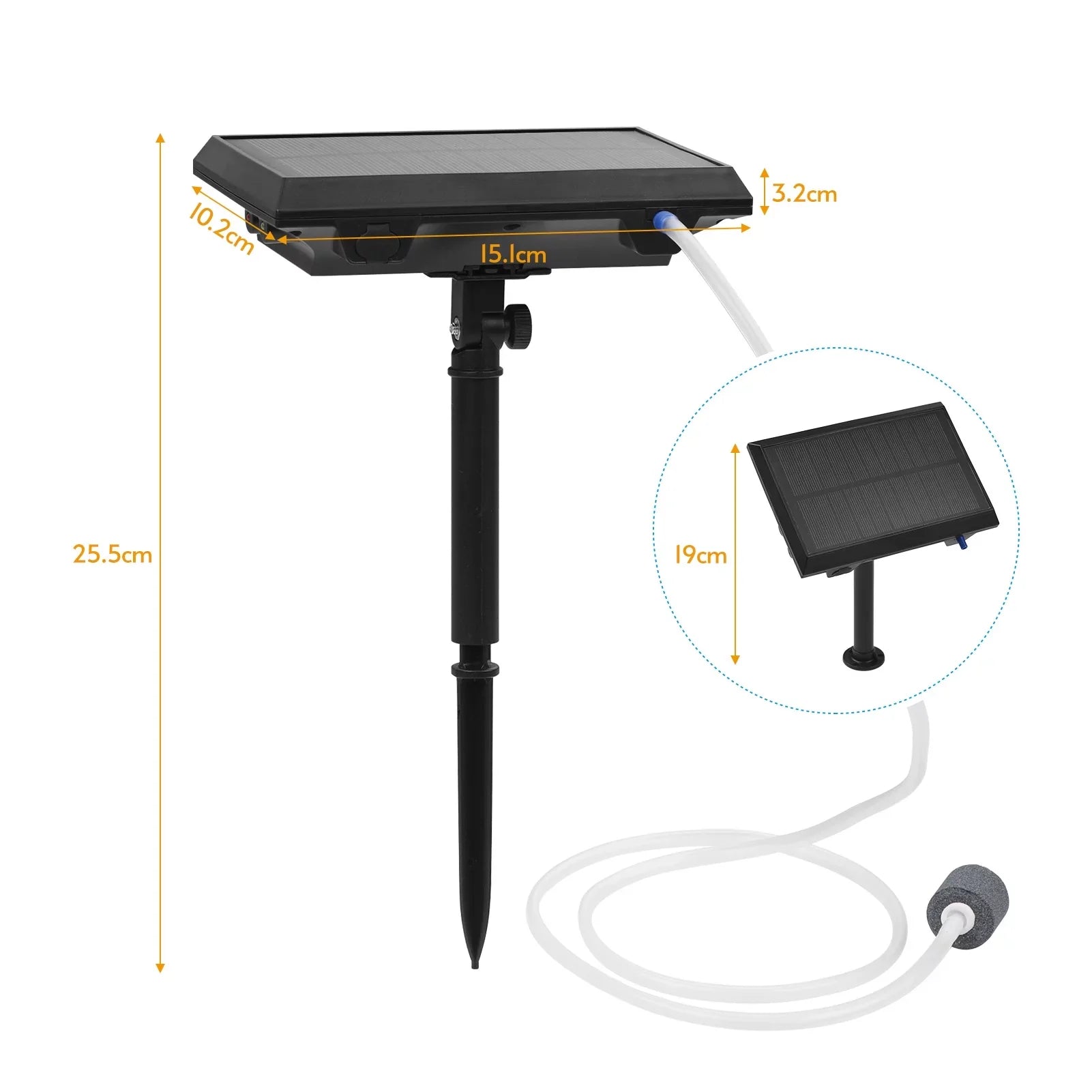 Bubble 1.5W Oxygenator Htovila Landscap Pools Fish Aerator Fishing Small Stone Fish Pump Tranportation Pump Pond Garden for 5.5V Air Solar Ponds with Circulation Aquarium Rechargeable Air &