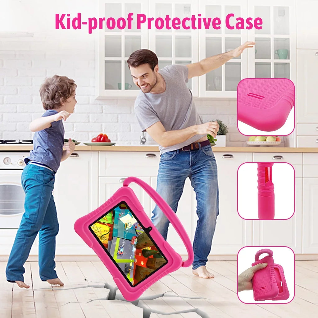 Dual Android Storage,Toddler Wifi,Parental inch Bluetooth, Play, 11 7 Tablet,32GB Learning Tablet,Antemper Camera, Kids with Control, HD Kids Pink Tablet Tablet,Kids