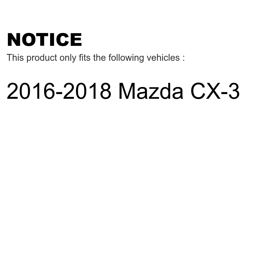 Rear CX-3 KD-100197 Drilled 2016-2018 Mazda Pair For Disc Slotted Coated Rotors Brake