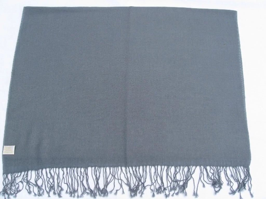 Shawl/Shawls/Scarf/Scarves/Wrap/Stole/Muffler/Cape/Ruana/Blanket/Throw/Pashmina Shawl/Cashmere Scarf/Wool/Silk (Slate Grey Shawl) Regular
