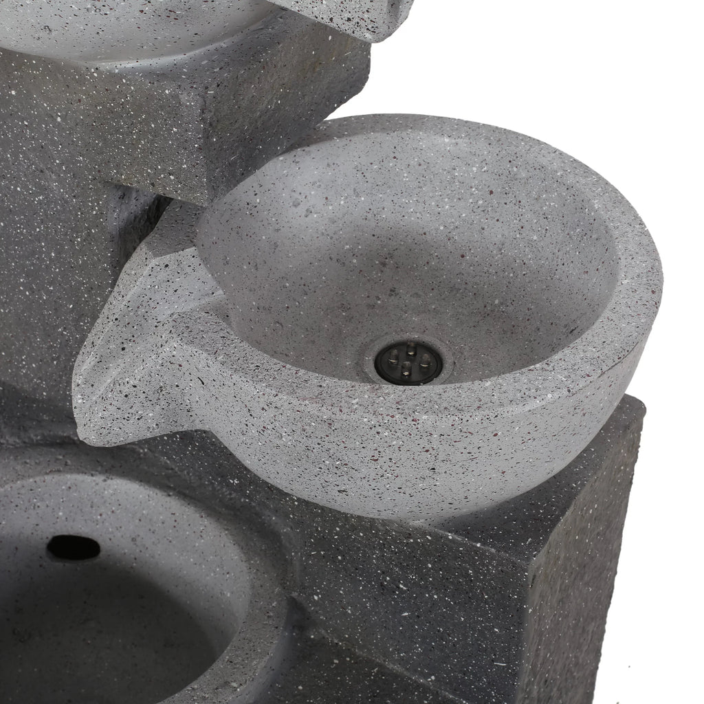 Colquitt exterior Tier 3 Multi-Gray Modern Fountain,