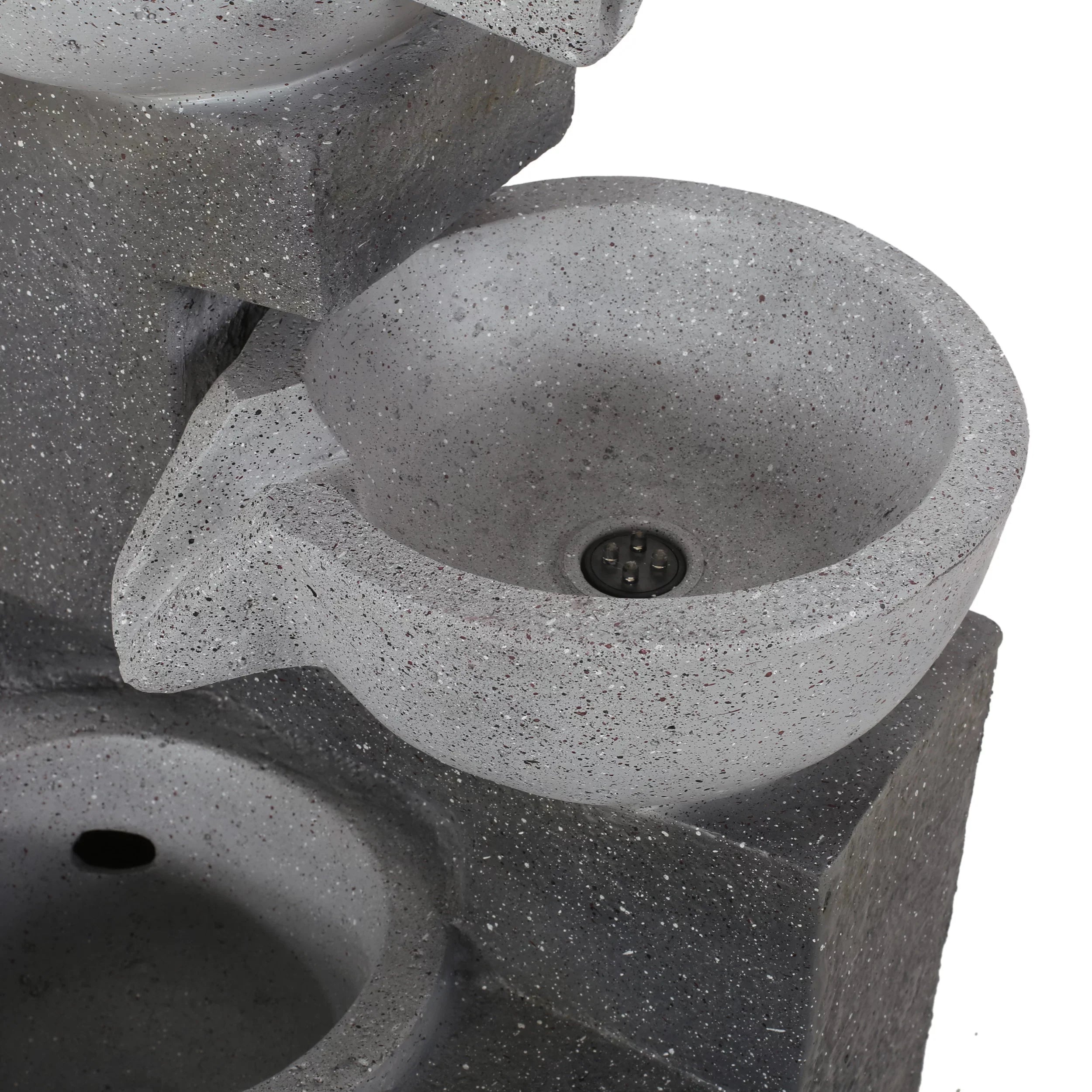 Colquitt exterior Tier 3 Multi-Gray Modern Fountain,