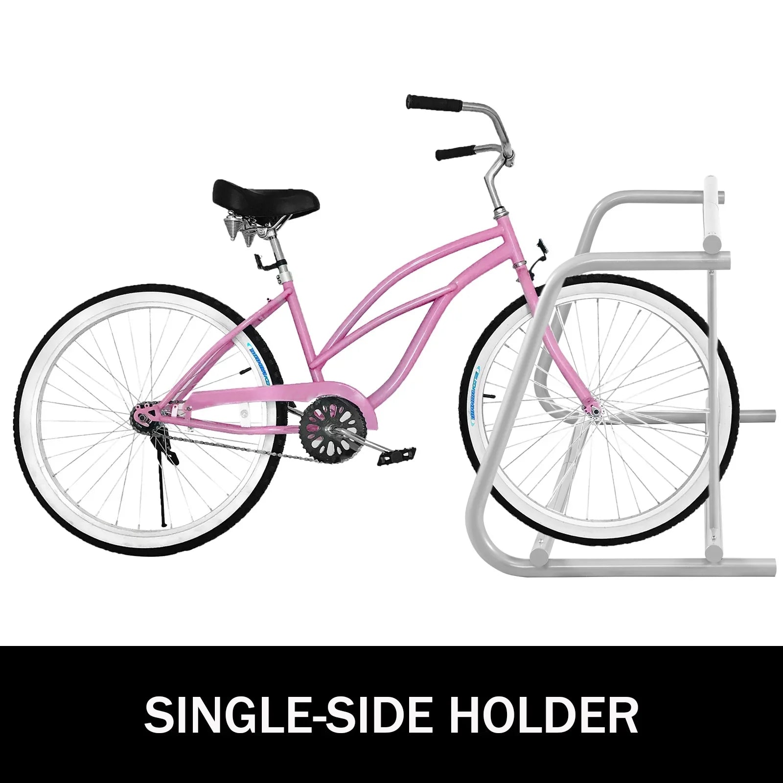 for Storage Stand Holders 9 Bike Rack, Floor Rack, 111" Length Single-Side Yards BENTISM All-Steel Grid Garages Bike Streets