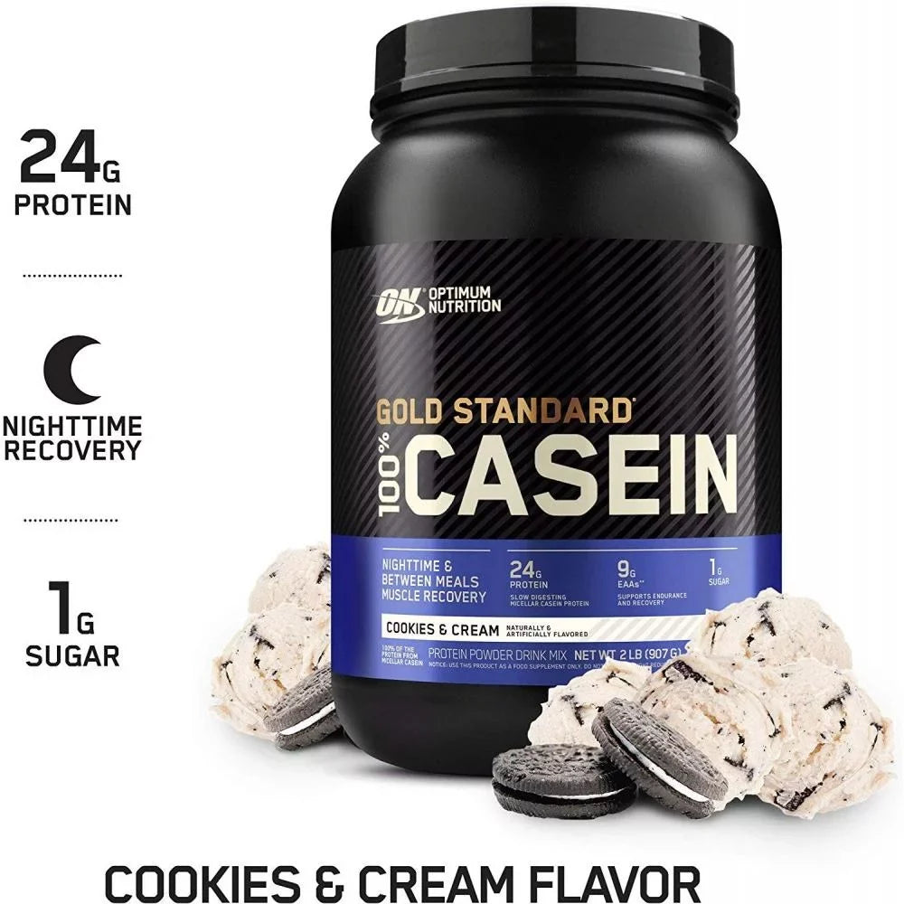 Protein Servings Standard g 24 Nutrition, Powder, 1.81 Casein, Optimum Gold Cream, & Cookies lbs, 27 100%