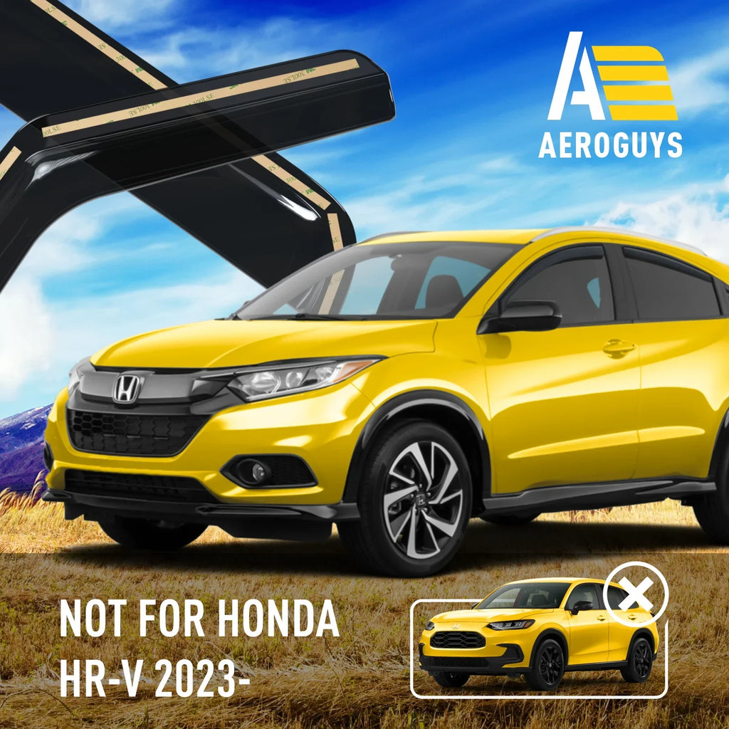 4 Guards Honda Accessories Visors Sun AEROGUYS Extra for - Wind Window Rain pcs. HR-V Durable Visors, 2016-2022, Fit In-Channel Deflectors Car Vent AG0157 Visors, Window