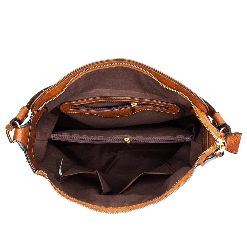 Crossbody Satchel Bag Leather Women Shoulder Handbag Tote BESTSPR Handbag