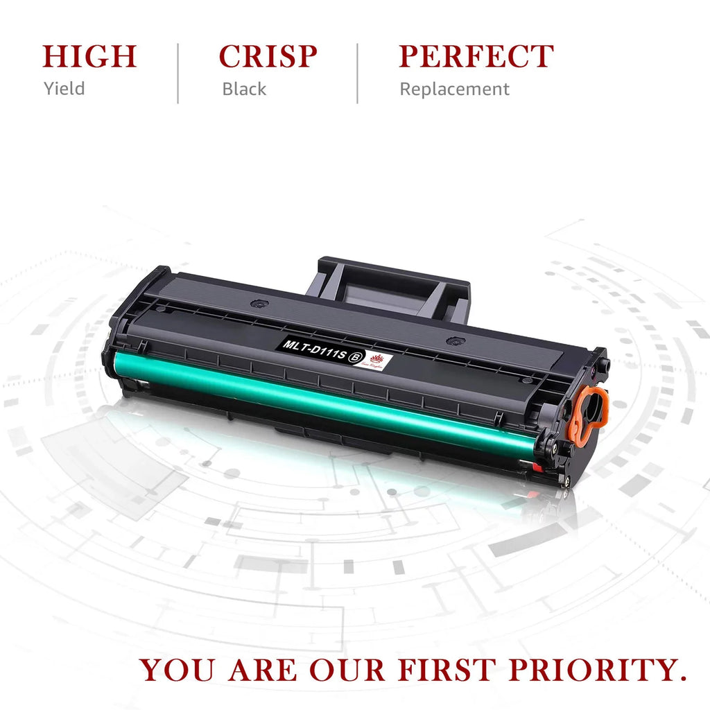 (Black) Compatible Tonerkingdom 111S for 4-Pack M2070W M2070FW Xpress Toner Laser M2020W Ink Printer Replacement MLT-D111S Work with
