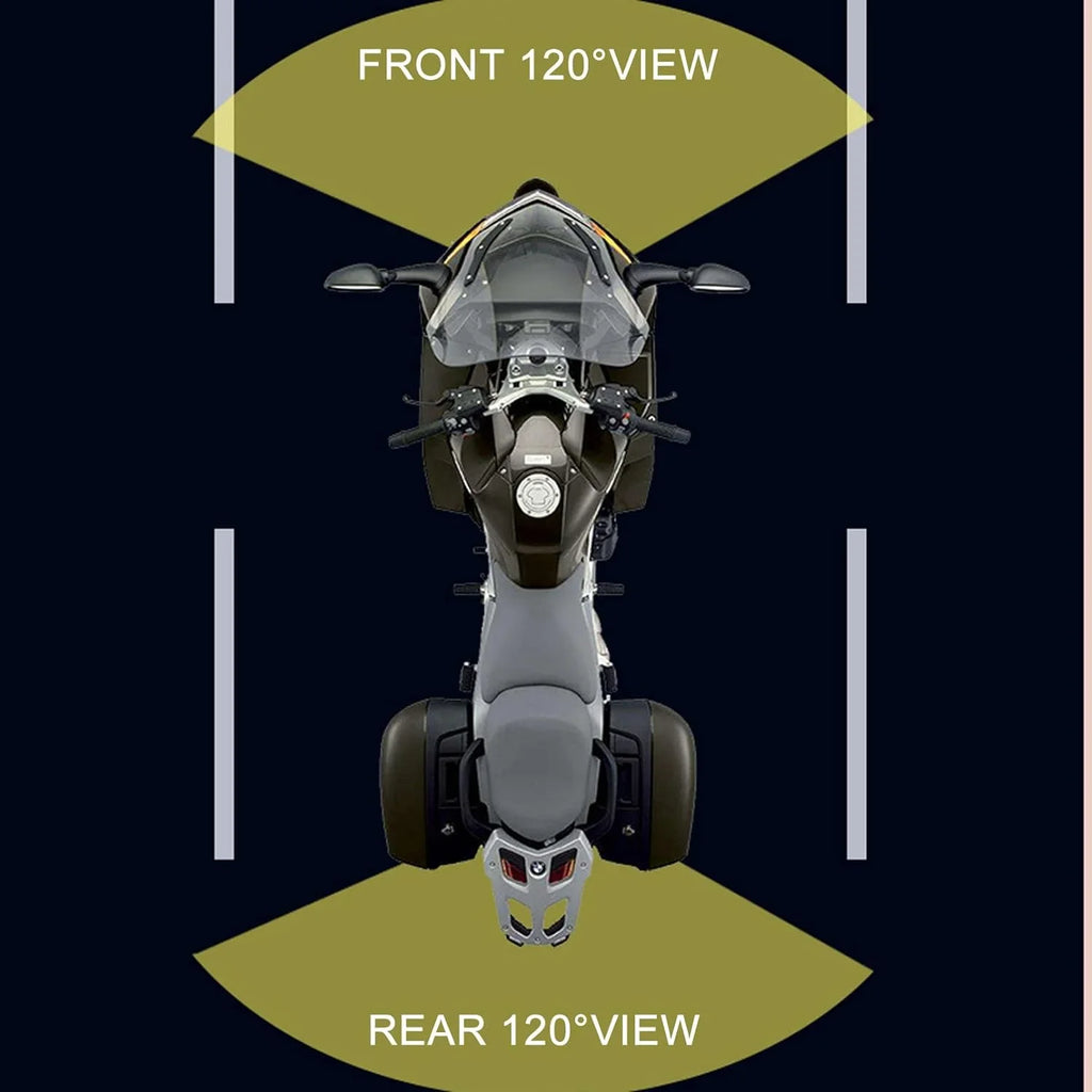 and Video 1 Recording Support 1080P+720P Accessories HD Channel 1080P) Camera Front 1MP Recording Rear (720P) Cam Motorcycle Dash Angle Camera with 120° Function (Only Wide AHD Motorcycle