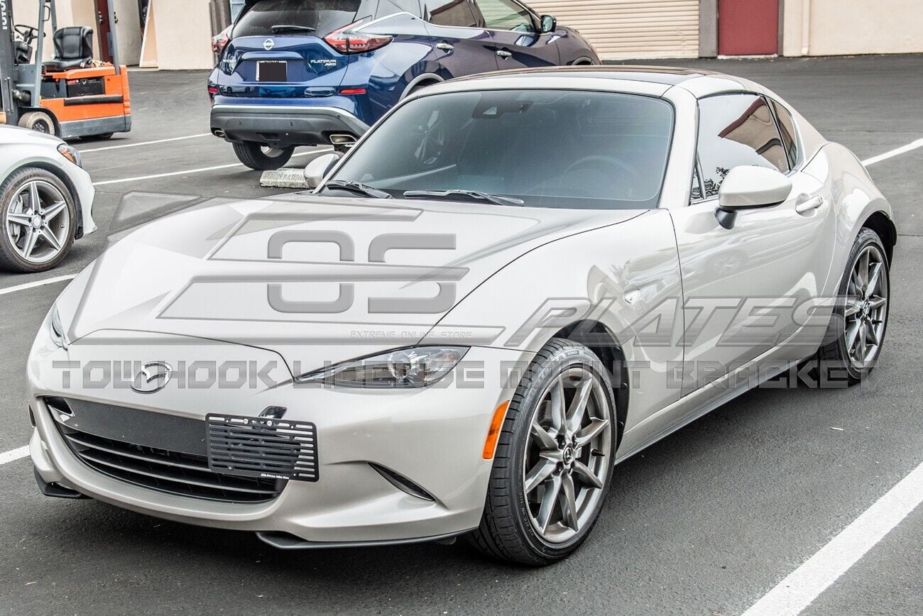 Hook Bracket EOS Relocator Mount Mazda Store Tow 2016-Present Bumper 2 Version Front | License ND for Replacement Online Plate Full Extreme Miata Sized