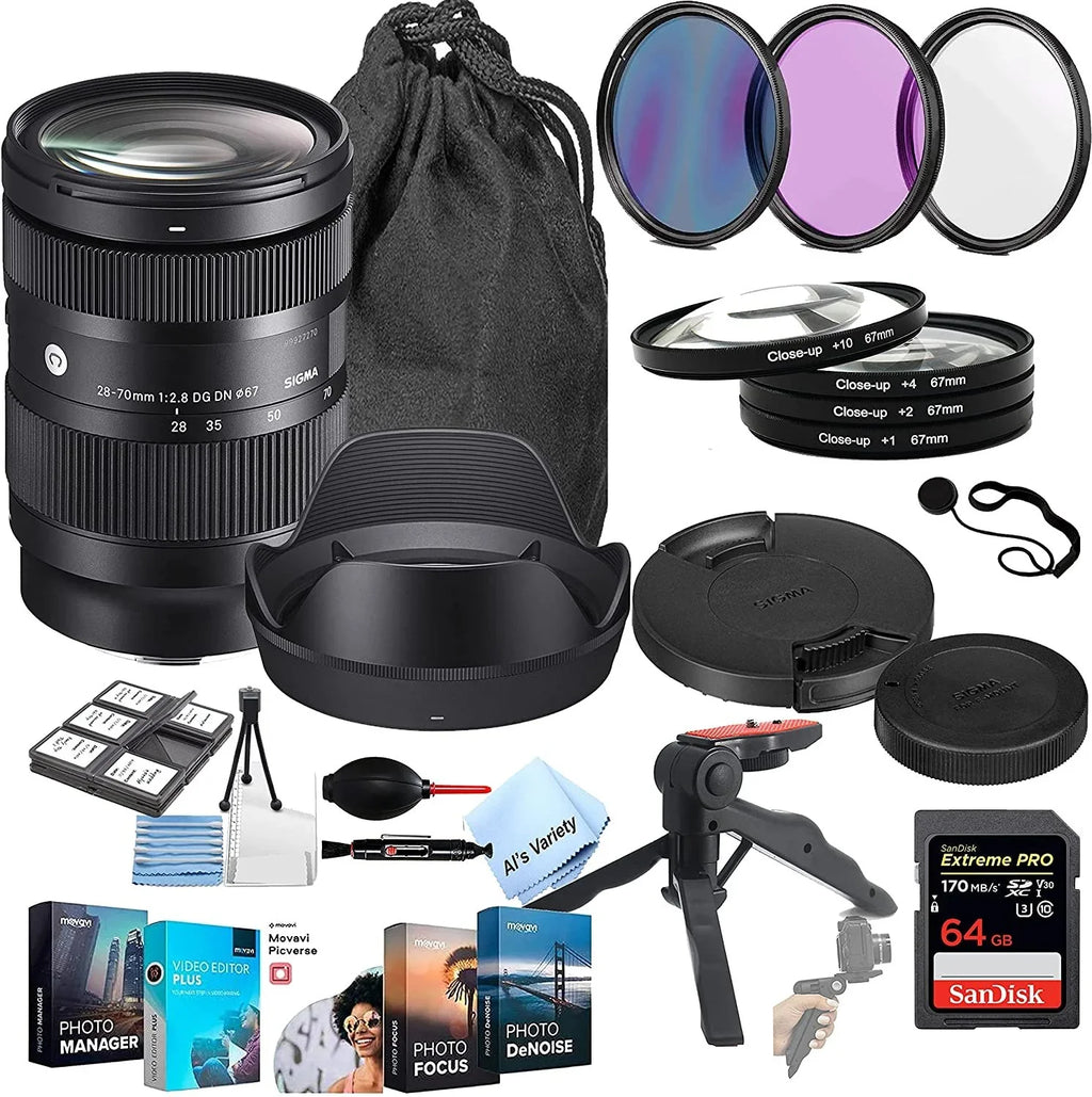 Edit Sigma SD DN More E Contemporary f/2.8 Software, W/Extreme Photo Lens Pro 28-70mm 27pcs DG for Card,
