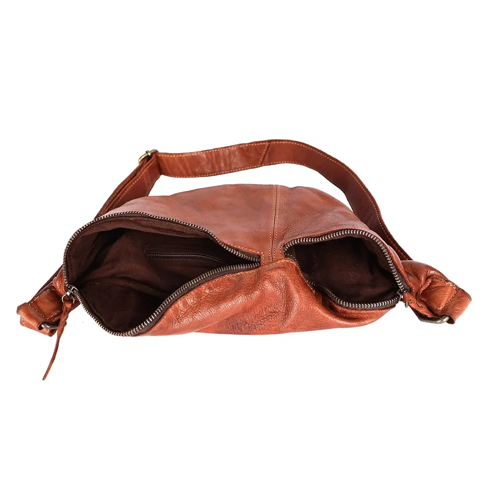 Handmade Western Genuine Fanny Vintage Women Cowhide Never Nmbgm153 Leather NM Handbag Bag Mind Pack Purse