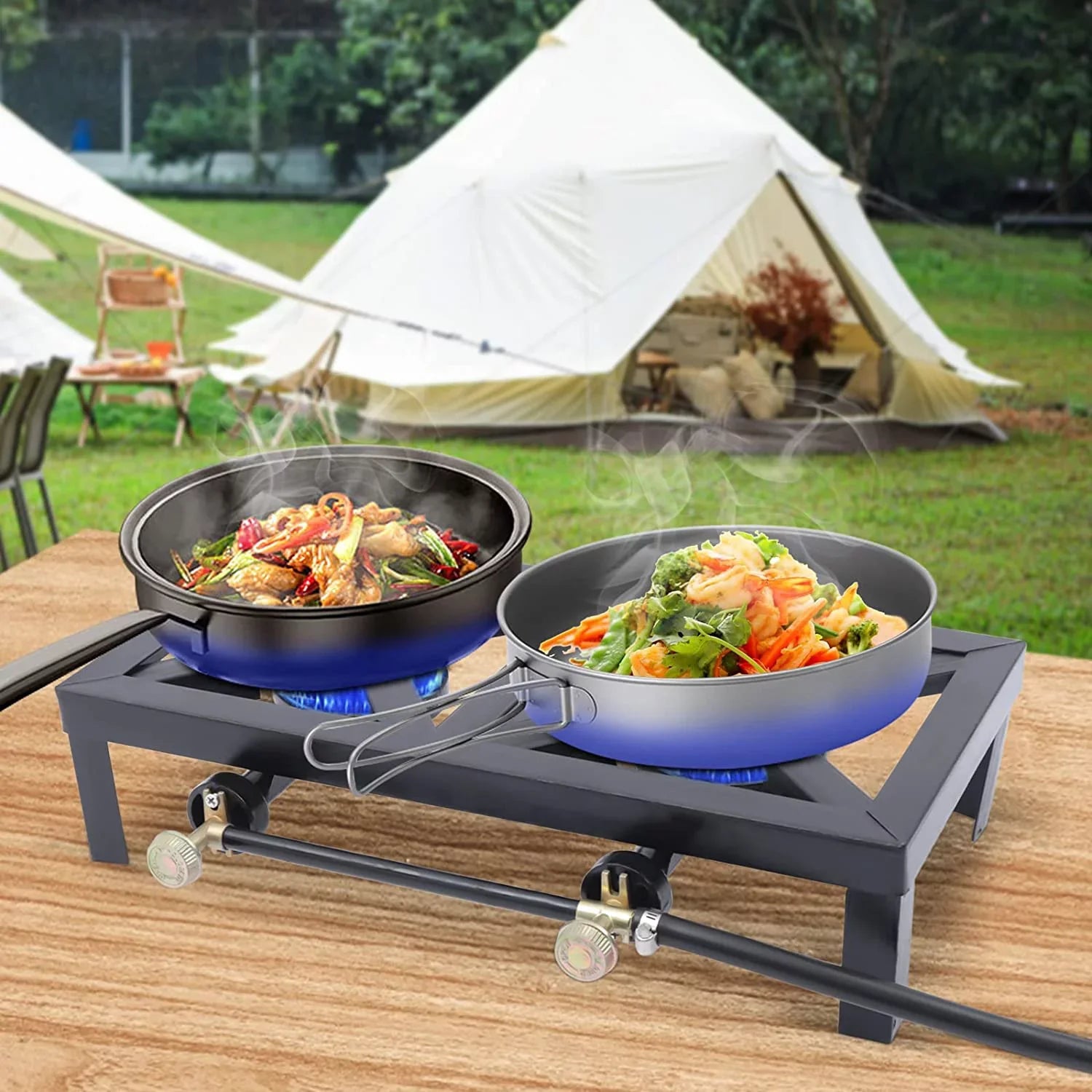 Propane Burner Portable Stove Gas for Flkoendmall exterior Camping 8000W Cooker Patio 2