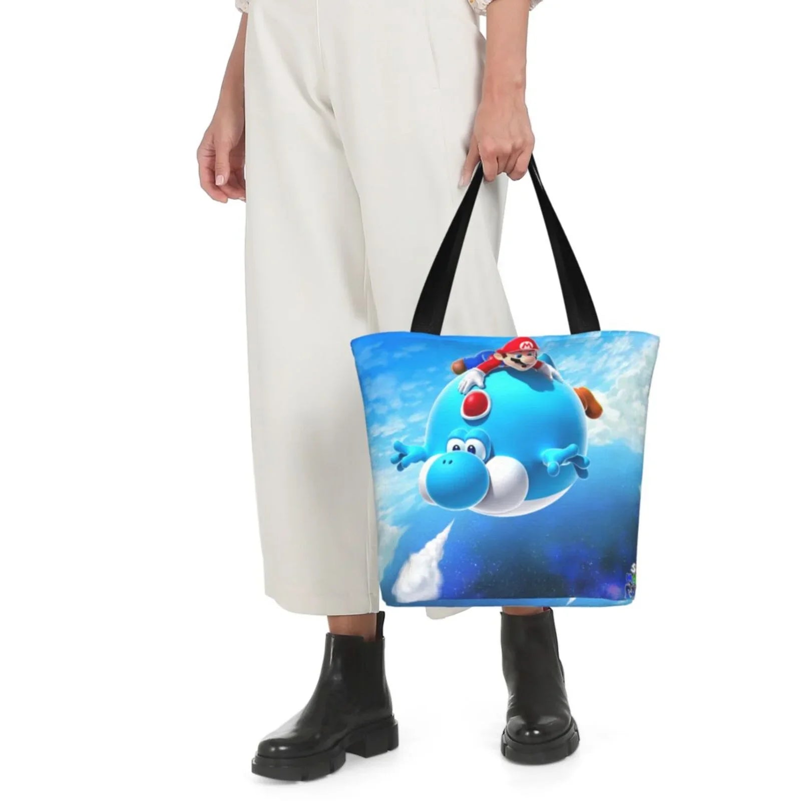 Mario Super Shopping Galaxy Large Capacity Tote For Beach School Business Handbag Bag Women's Travel Shoulder Work Game