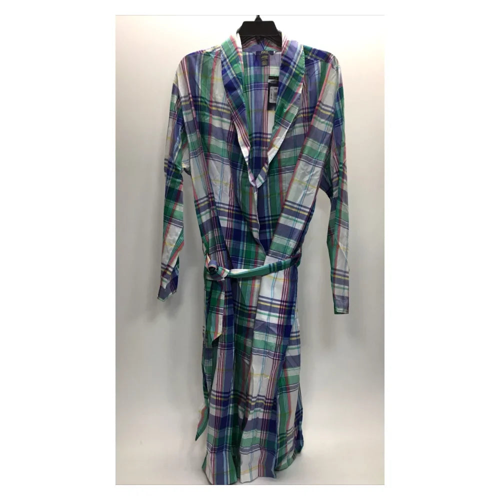 House Coat, Ralph Woven Multi, Lauren Plaid S/M Robe Polo Conley