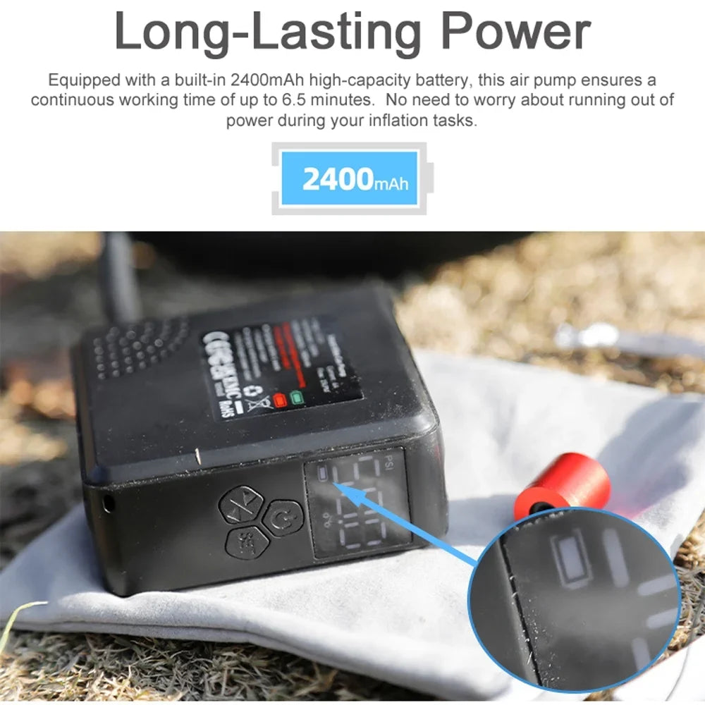 Pump Electric Detecting High and Inflator Electric Bicycles Tire Tire Tomshine Pressure with for Pressure Bicycles