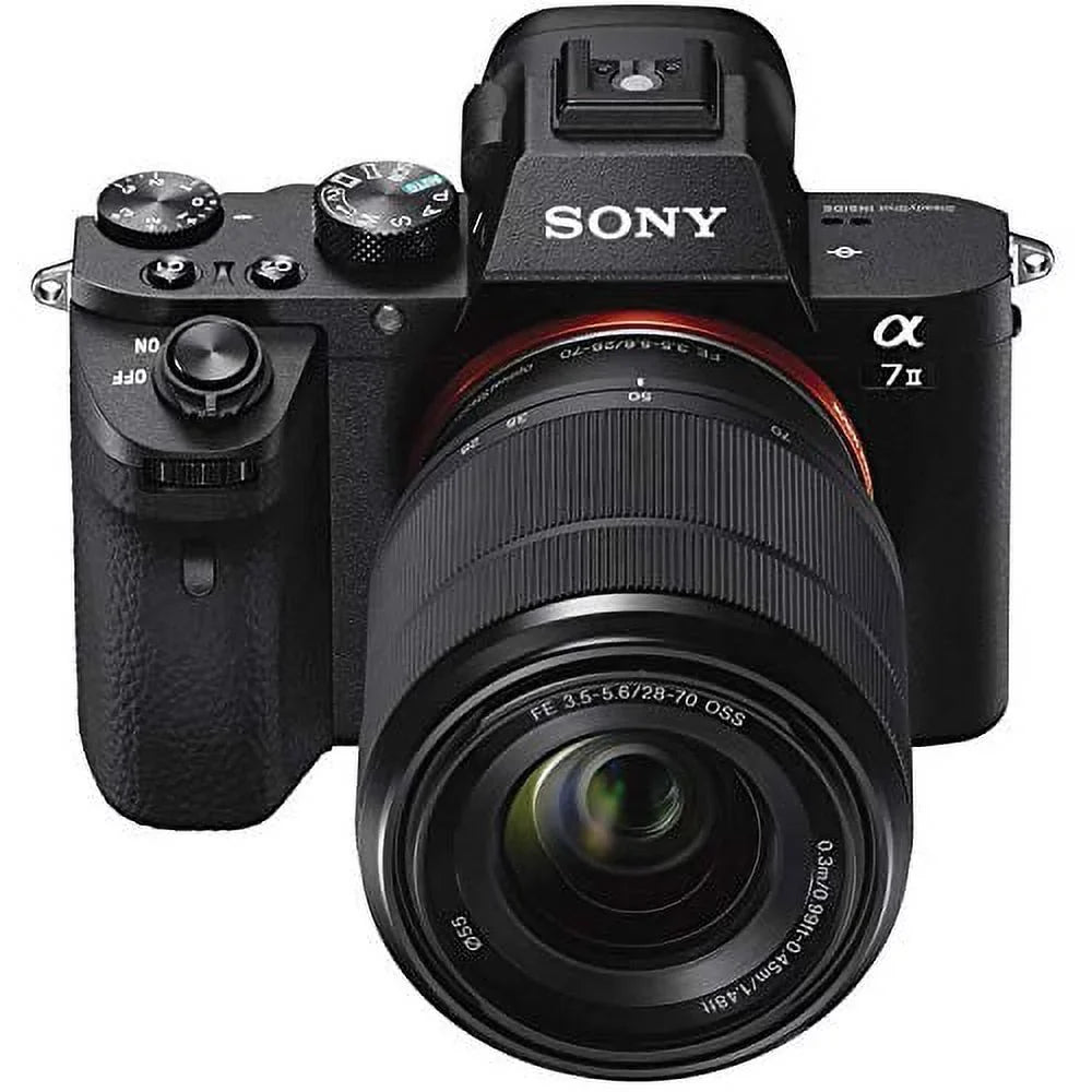 FE Memory 64GB LED Mic, Bag, Additional Card, II , ILCE7M2K/B f/3.5-5.6 with Plus Camera Soft Bag, Mirrorless Battery, Essential Sling Rode Lens Light, Accessories a7 28-70mm With Alpha OSS