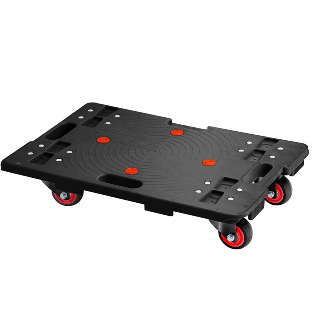 Office Capacity Cart Hand Travel Luggage Folding for Trolley Truck 2pcs Portable 330 Lbs Black Homhougo—2PCS Home Wheels 4 Transport Rotate