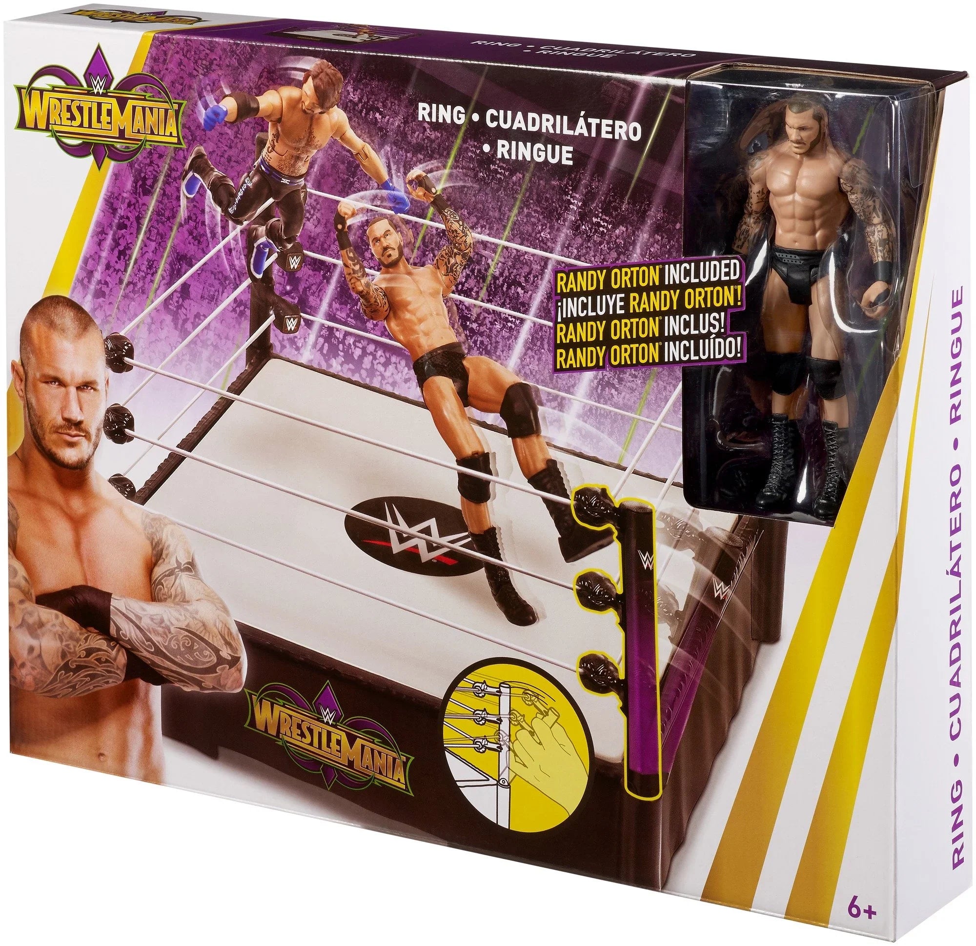 Ring Playset Wrestling [Includes Wrestlemania Orton] Randy WWE