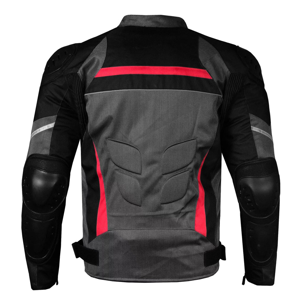 Armor Grey Touring Rain Men Mesh AirTrek Motorcycle Jacket Waterproof L Biker