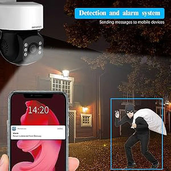 Wired Camera System (360° Camera System Security PTZ Surveillance Outside Indoor CCTV Video exterior Surveillance Video Cameras Equipment Security Zoom) Home Digital