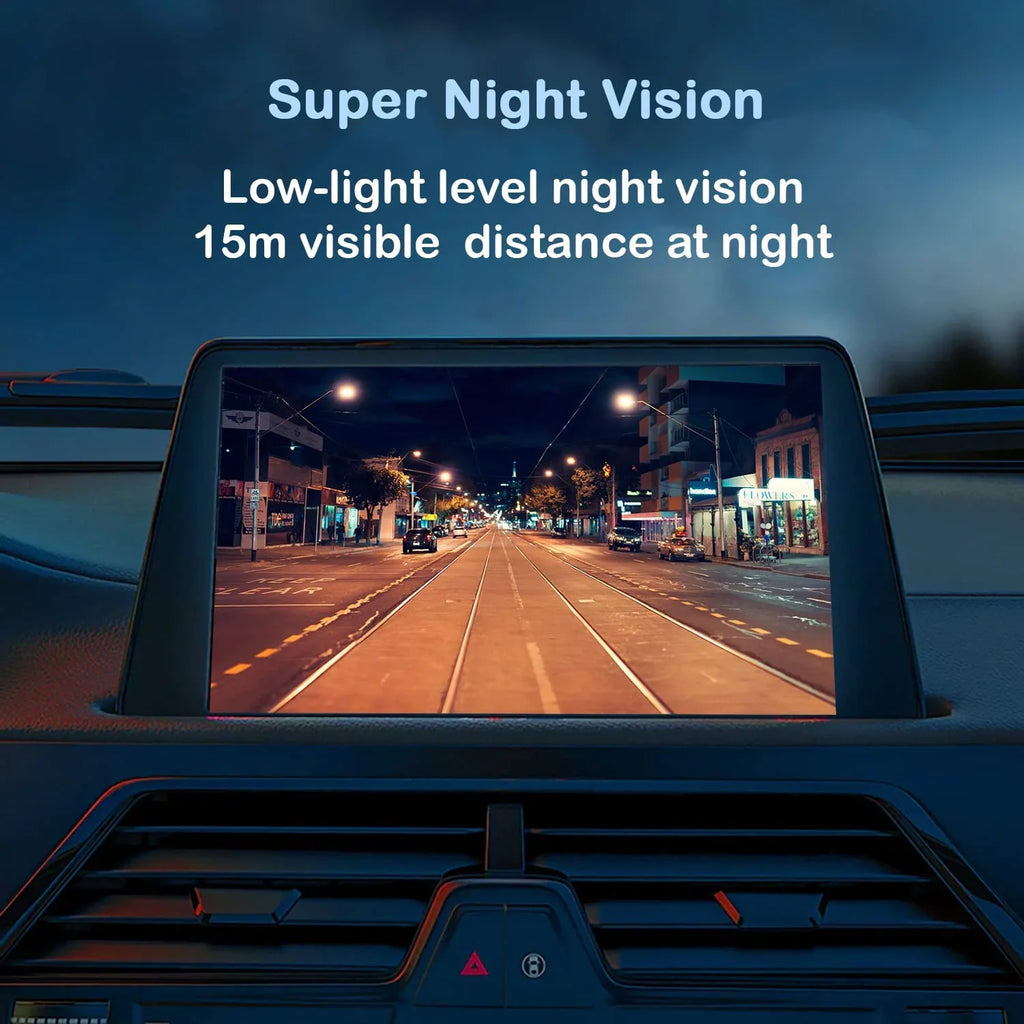 Rear CAR910W Angle with Compatible CM901MIR Vision CAR110W Radio CAR710X CAR910X CAR8000 CDR7011 Frame Waterproof CAM123 View CMR2720 Night Backup HD Plate CAR710 License Camera 170° Car Jensen