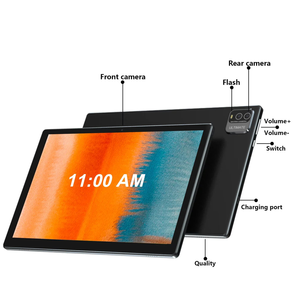 Long 4GB+64GB+512GB 1 Coopers Keyboard Tablet, PC 11 Life, with Android inch Camera, 2 Battery Tablet in Certified Dual Tablet Bluetooth, 10 Expandable WiFi,