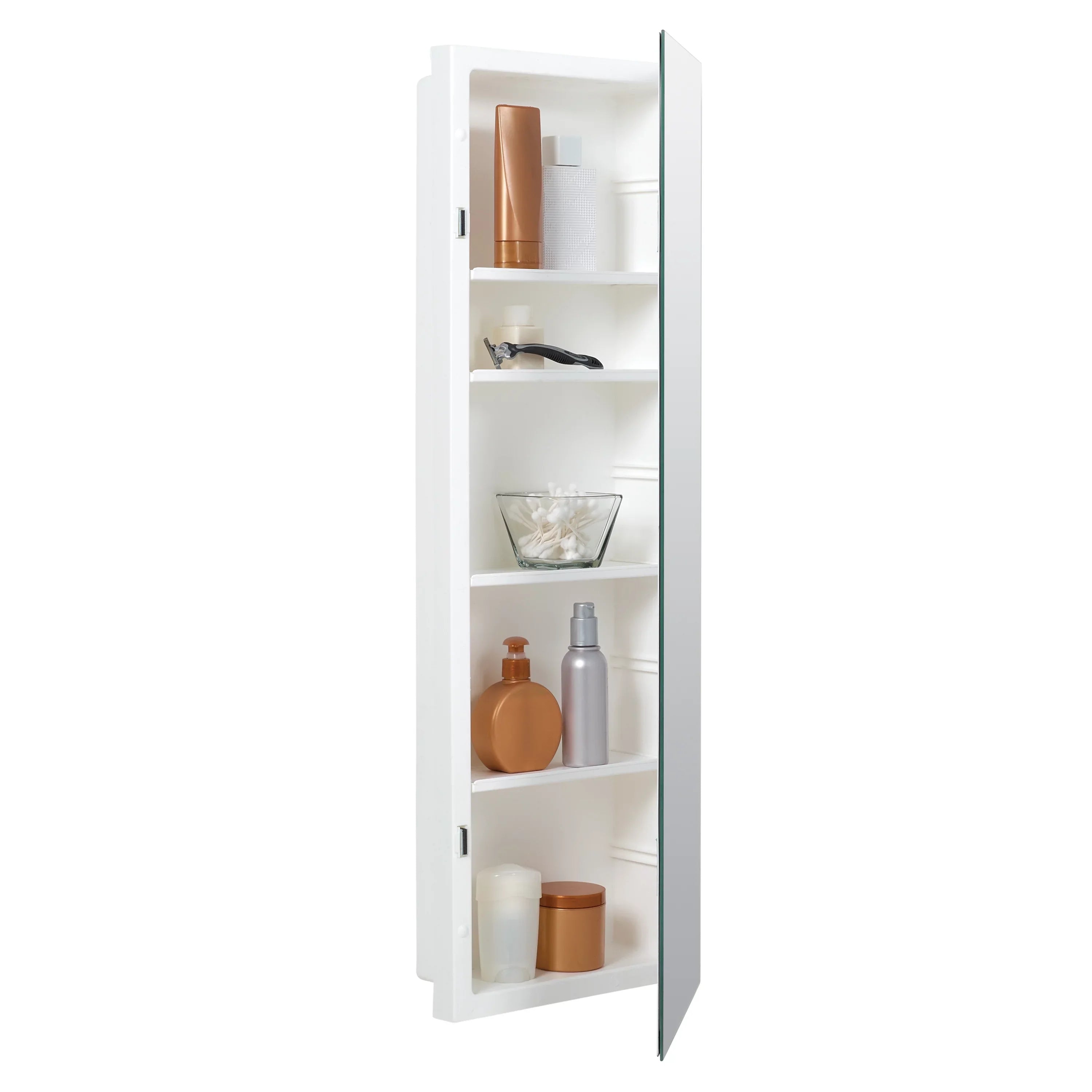 Recess-Mount Frameless American 12 36 x Mirror Medicine in., Rectangle, Reversible Pride Cabinet,