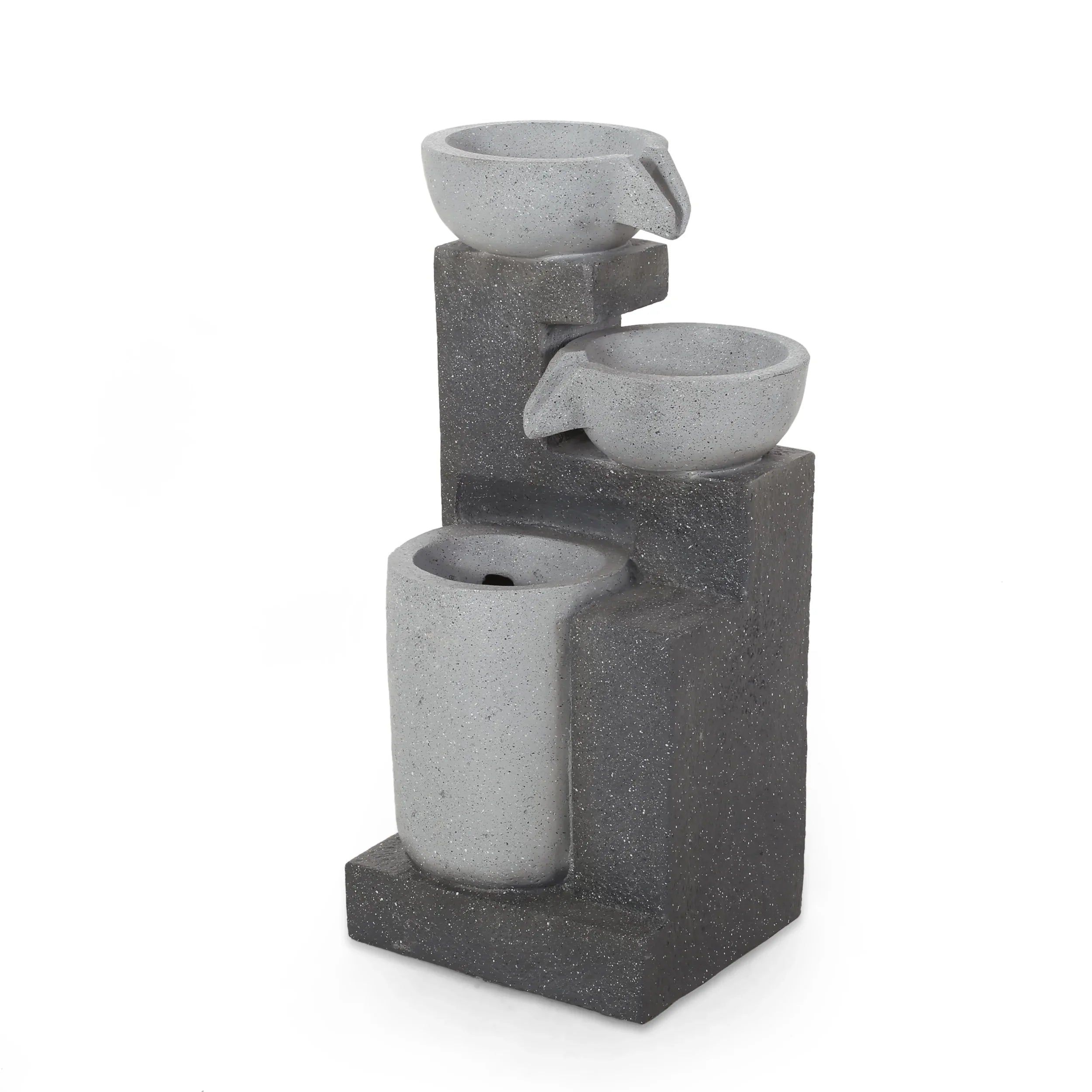 Colquitt exterior Tier 3 Multi-Gray Modern Fountain,