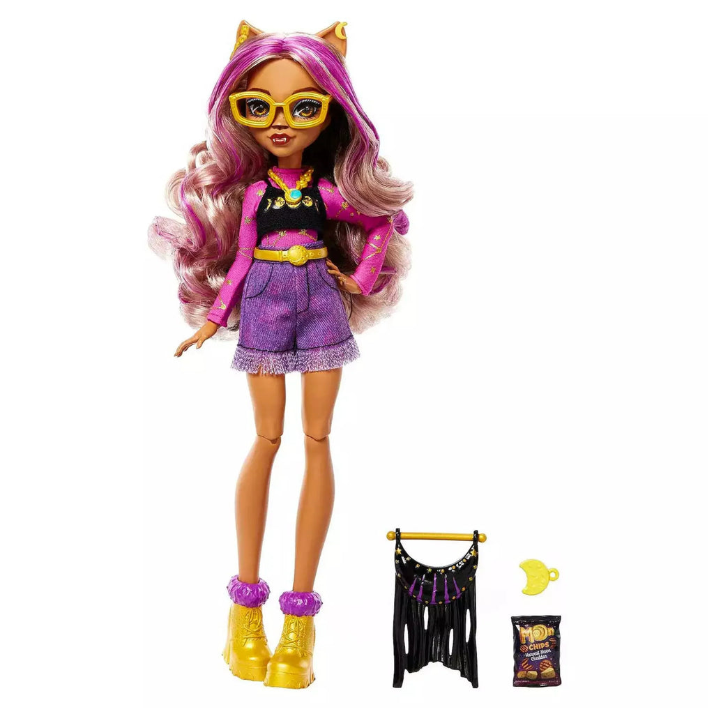 Doll High Monster Stein & Out 3-Pack Clawdeen Day Frankie Draculaura Wolf,