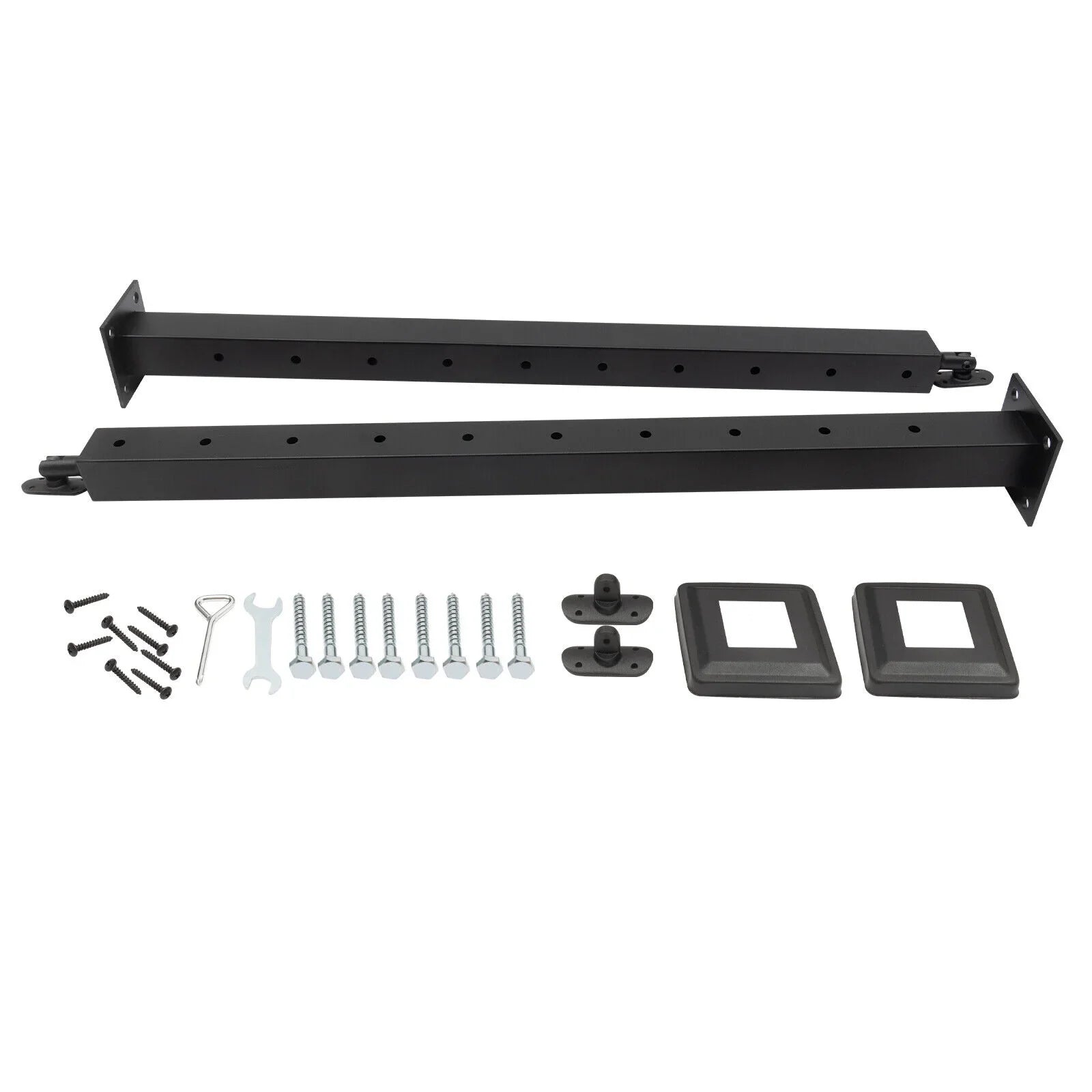 Level Cable Level 36''x2''x2'' Fence Stainless Post for Cable Square Concrete System Deck Two Post Sides Railing Railing Steel Wood Pre-Drilled