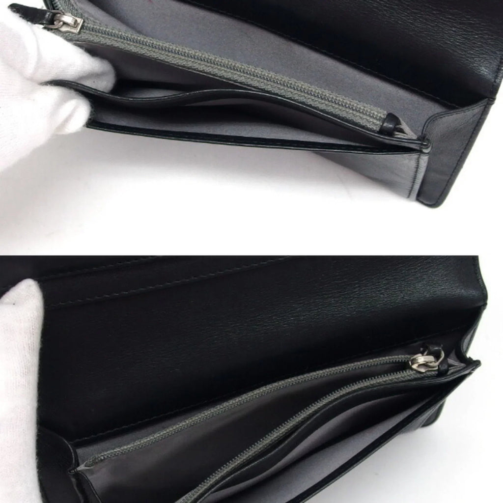 palette camellia makeup (Fair) blue wallet long Pre-Owned bi-fold
