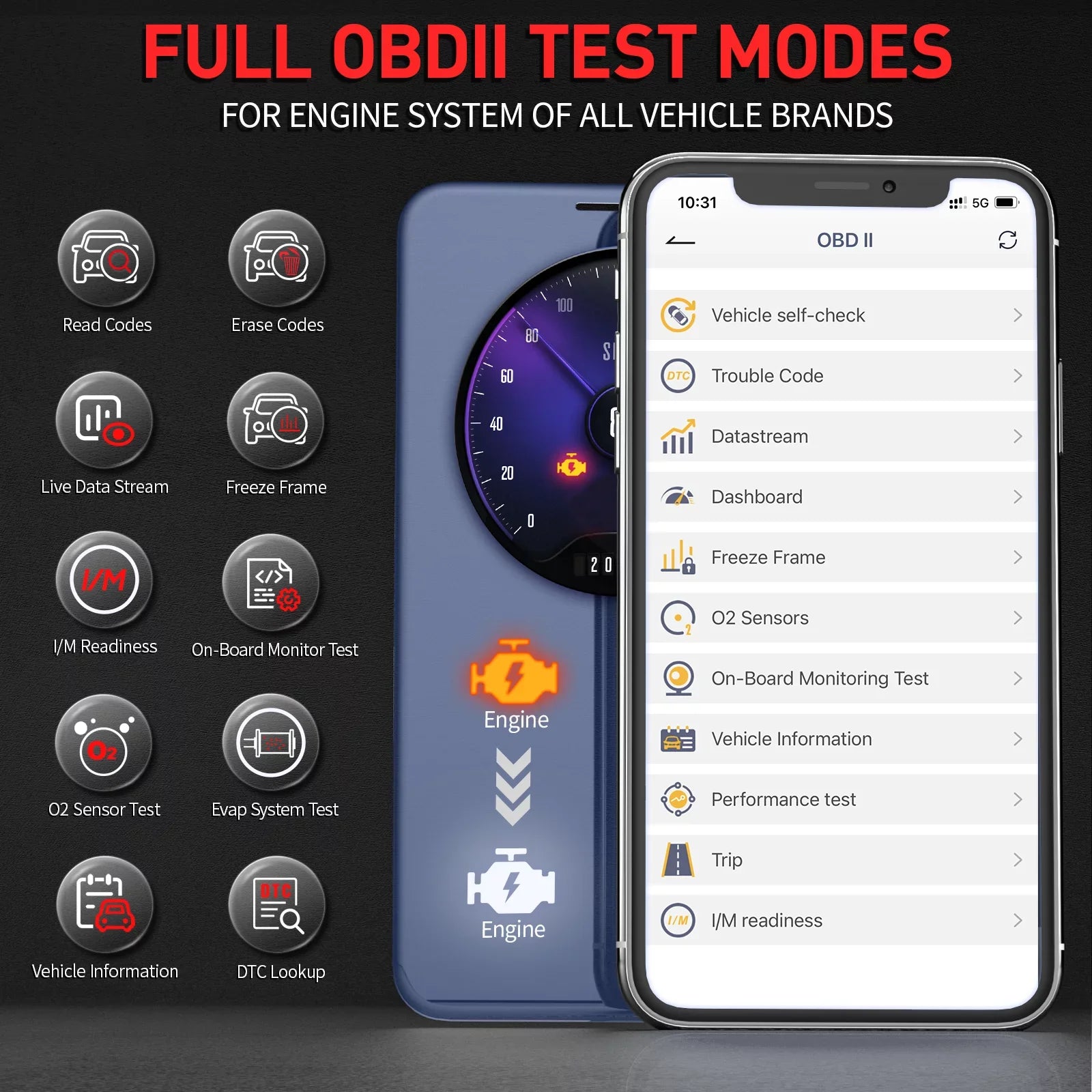 Ancel Seat Code Car Audi OBD2 Tool Fits EPB Skoda Vehicles Check Scanner VAG Scanner Scan Bluetooth Reader Reset Reset Oil Wireless Learning Automotive for VW BD500 All Systems Diagnostic Throttle