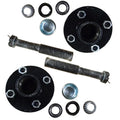 on Round (2) Kit Idler 4" Seals Axle lbs 2000 Bearings Trailer 4 Hubs Spindles