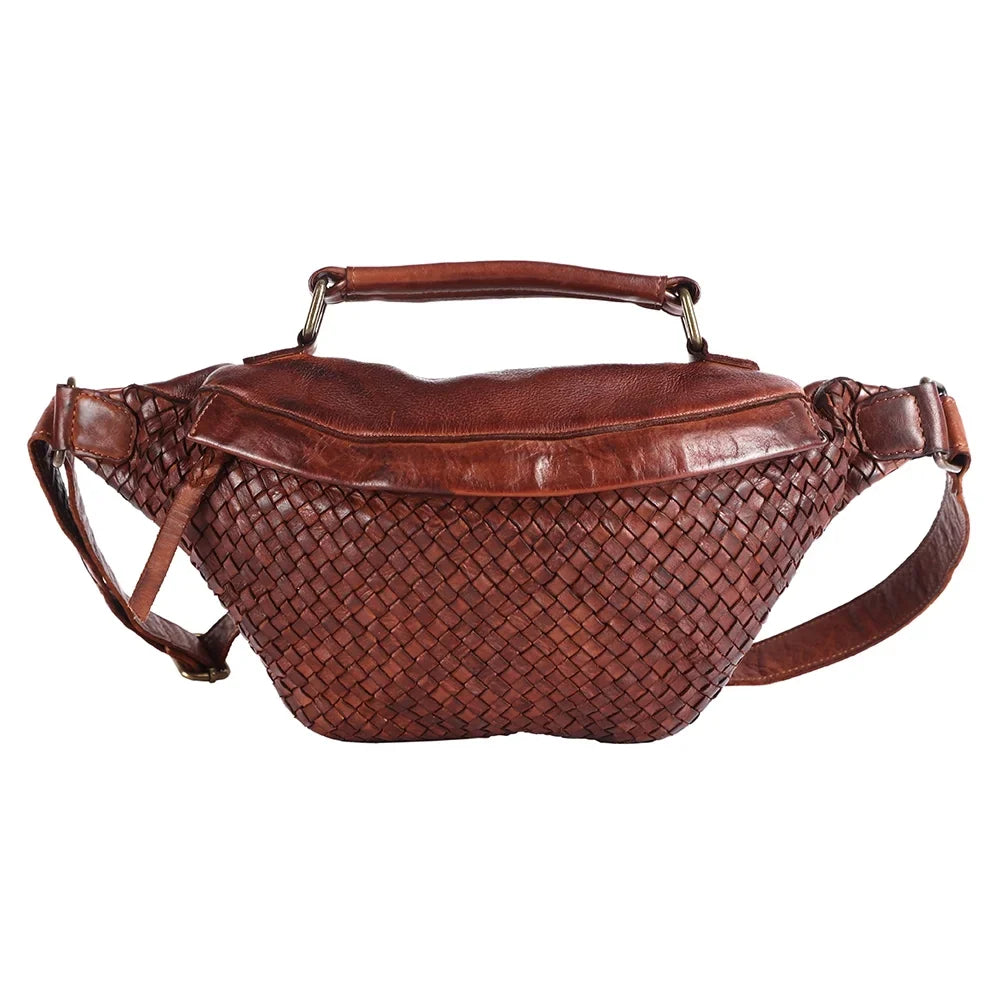 Nmbgm148E Cowhide Pack Mind Western Handmade Leather Fanny Women Handbag Bag Never NM Vintage Purse Genuine