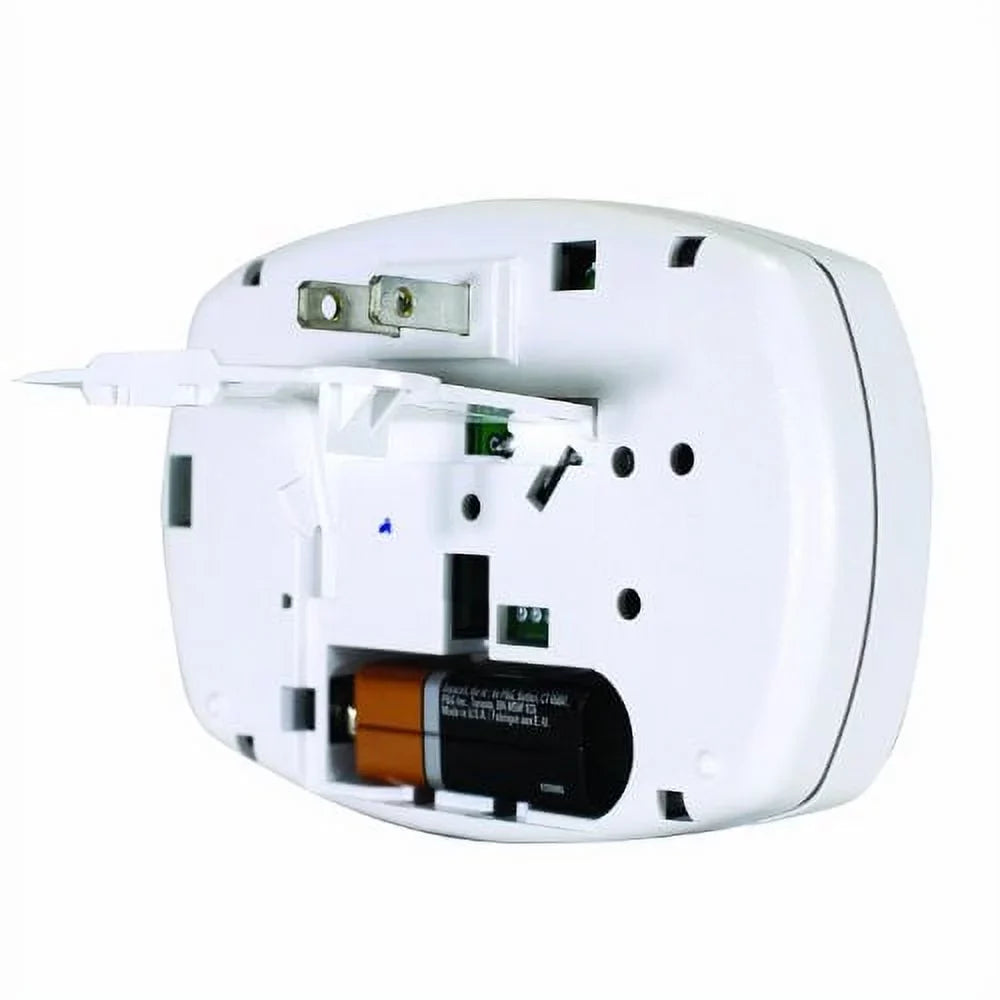 First Monoxide CO605 Carbon Alert Plug-In Detector White with Battery , Backup