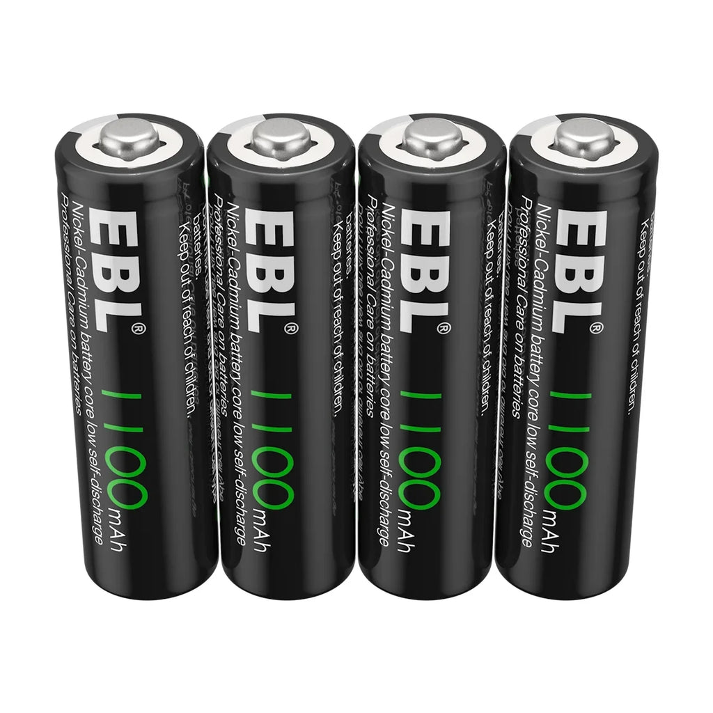 Rechargeable Solar Batteries AA 160-PCS Lights 1.2V 1100mAh NiCd Ni-Cd EBL