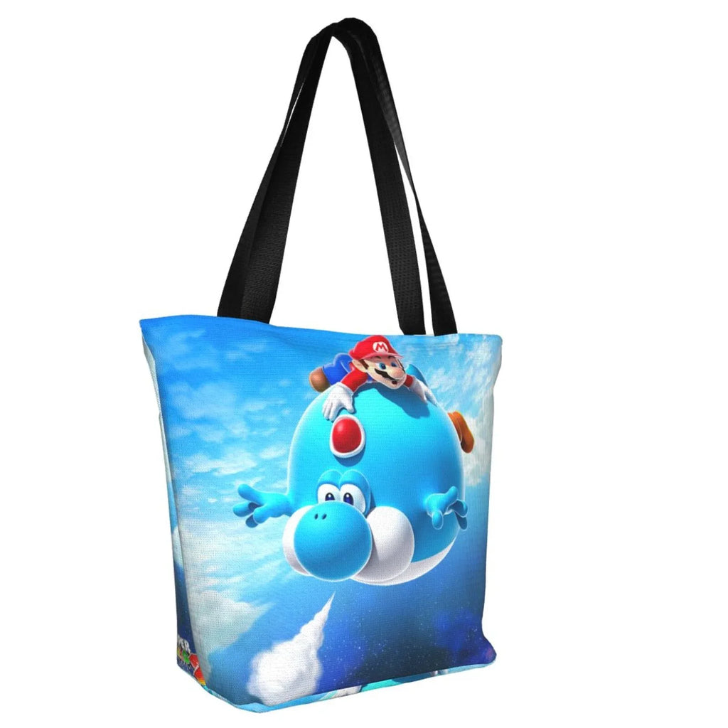 Mario Super Shopping Galaxy Large Capacity Tote For Beach School Business Handbag Bag Women's Travel Shoulder Work Game