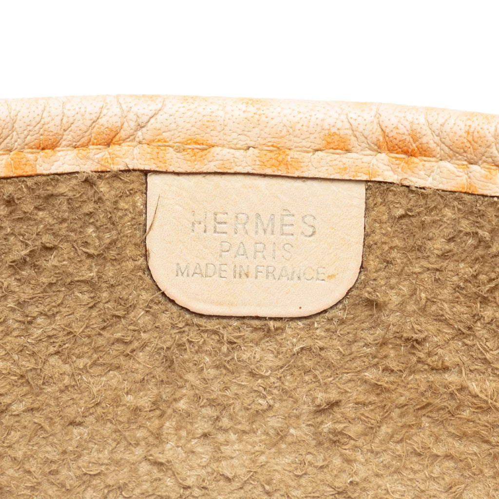 Crossbody Authenticated Bag Hermès Orange Unisex Leather Pre-Owned I Dalmatian Buffalo PM Evelyne (Good) Calf