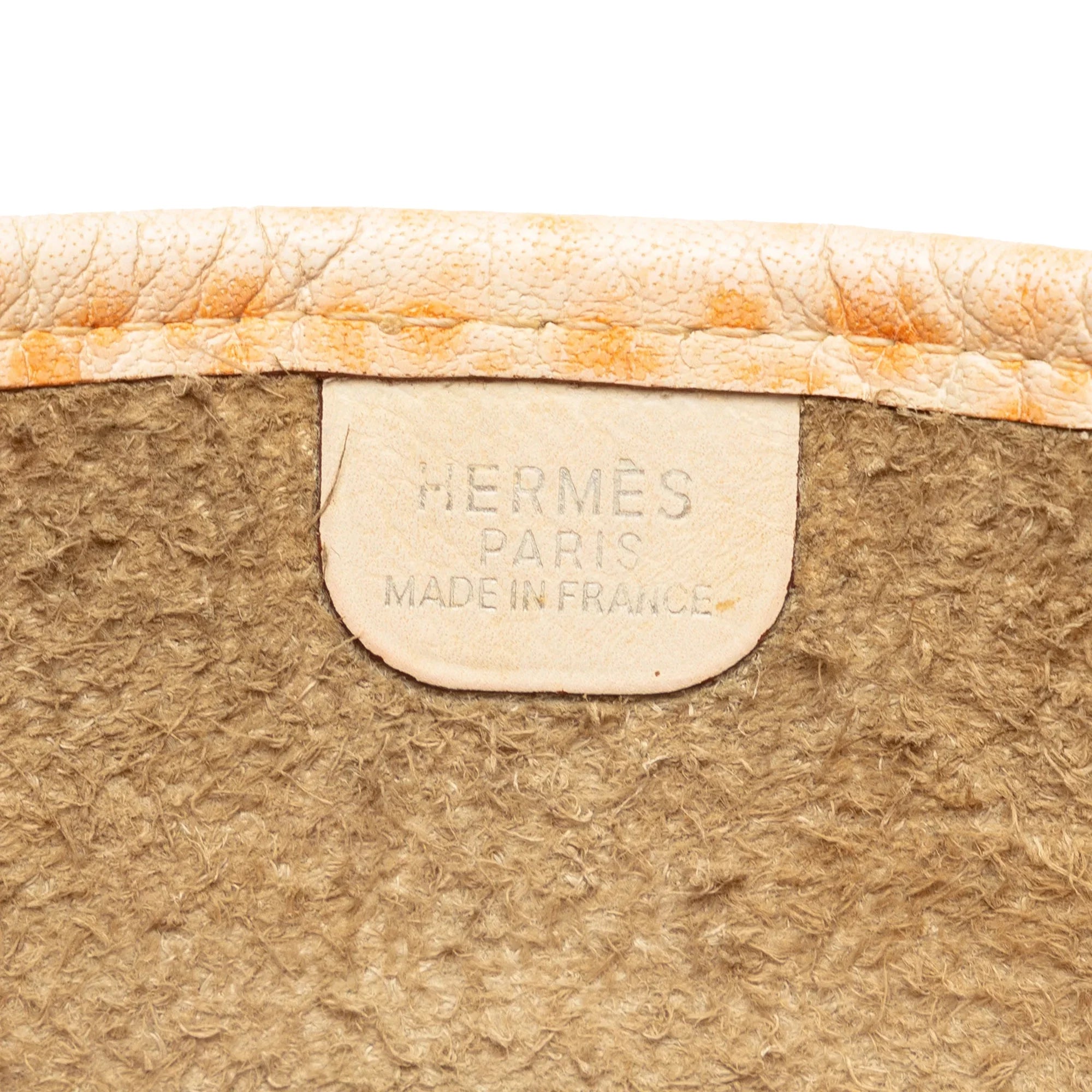 Crossbody Authenticated Bag Hermès Orange Unisex Leather Pre-Owned I Dalmatian Buffalo PM Evelyne (Good) Calf