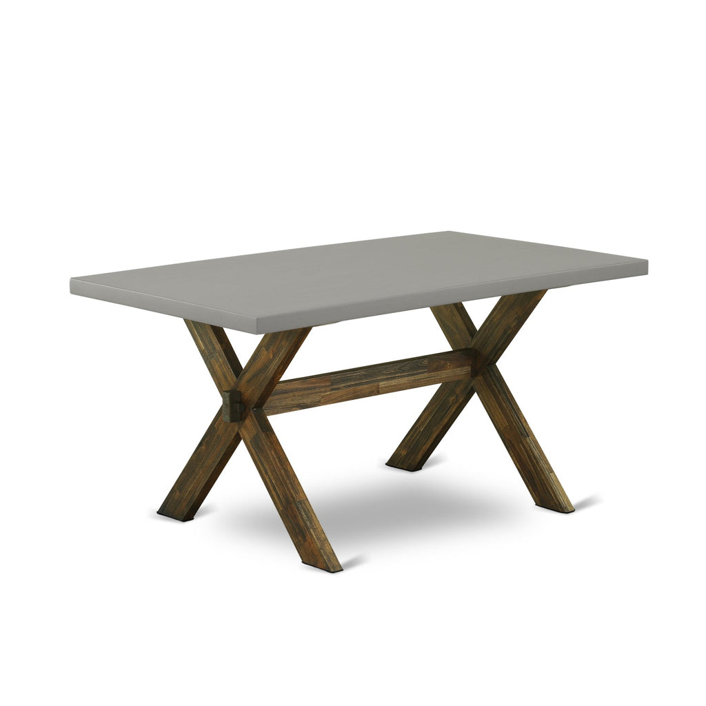 Kitchen Button With Parson Top Room Fabric Country - Chairs Hardwood Living & Back 7-Pc Seat Linen Table Tufted HomeStock Cement Set-Limelight Legs French &