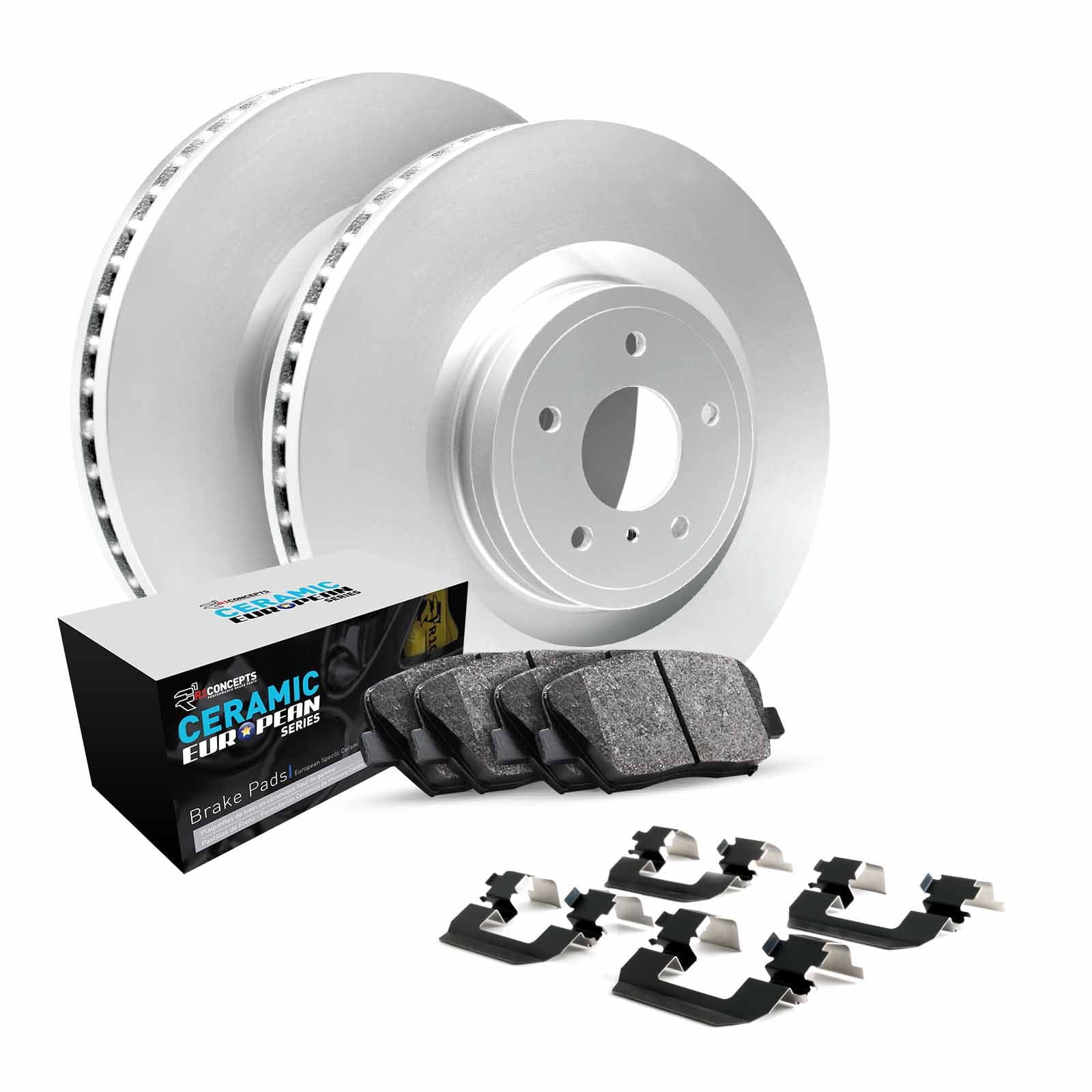 Rotors Fits select: Euro Ceramic R1 Concepts W/ 2017-2020 59006 HONDA Carbon & Pads CIVIC R1 Wdth1 SI Coated Brake