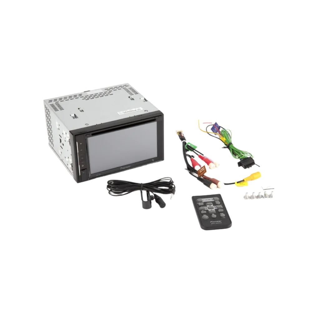 Pioneer Digital W/ Bluetooth/Backup Media Camera/Install Double AVH-241EX 6.2" AM/FM for Corolla Kit/in-Dash W/Grey DVD/CD Dash KIT4936 with Touchscreen 2014-2016 Car Receiver Bundle DIN Stereo