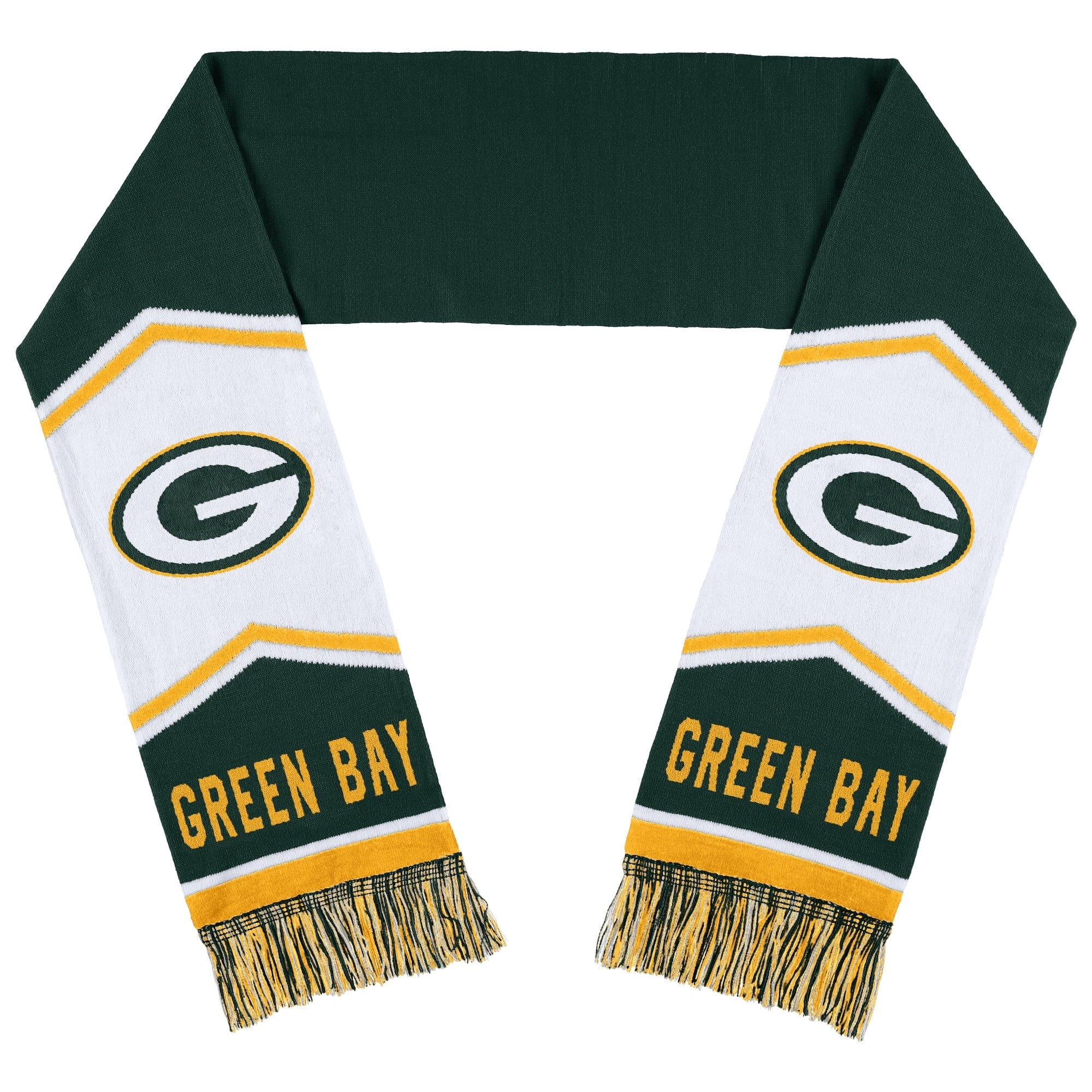 Bay Andrews by Stripe Jacquard Green Erin Packers Scarf WEAR