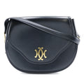 Bag Double Shoulder France Black/Gold Snap H Crossbody (Fair) 1983 Hardware Calf Ladies Hermes Made 〇M Pre-Owned Vintage in Button HERMES