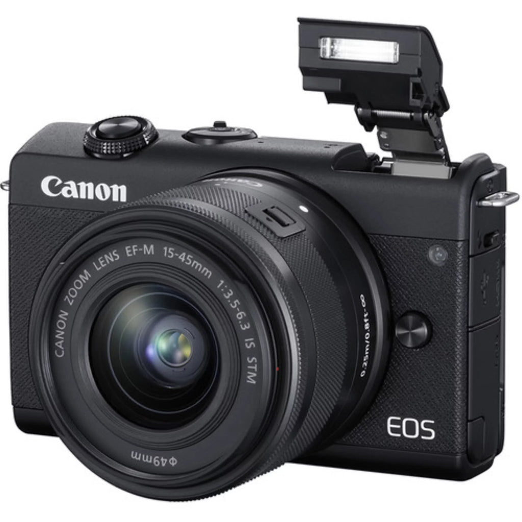 Canon Dual Digital Lens (Black) Mirrorless M200 Kit Camera EOS