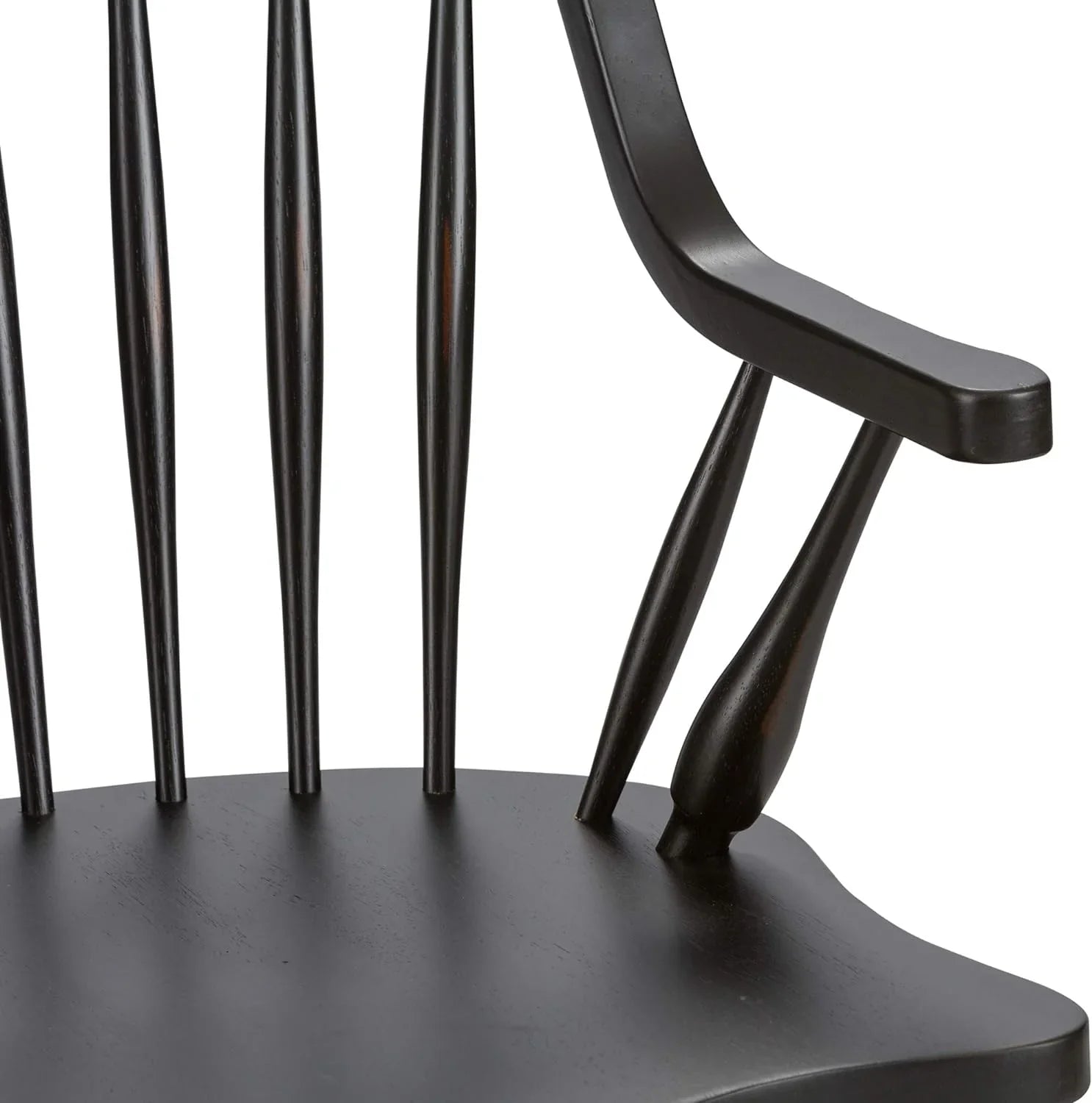 H41, Black W25 Windsor Back X Arm Chair, X D25