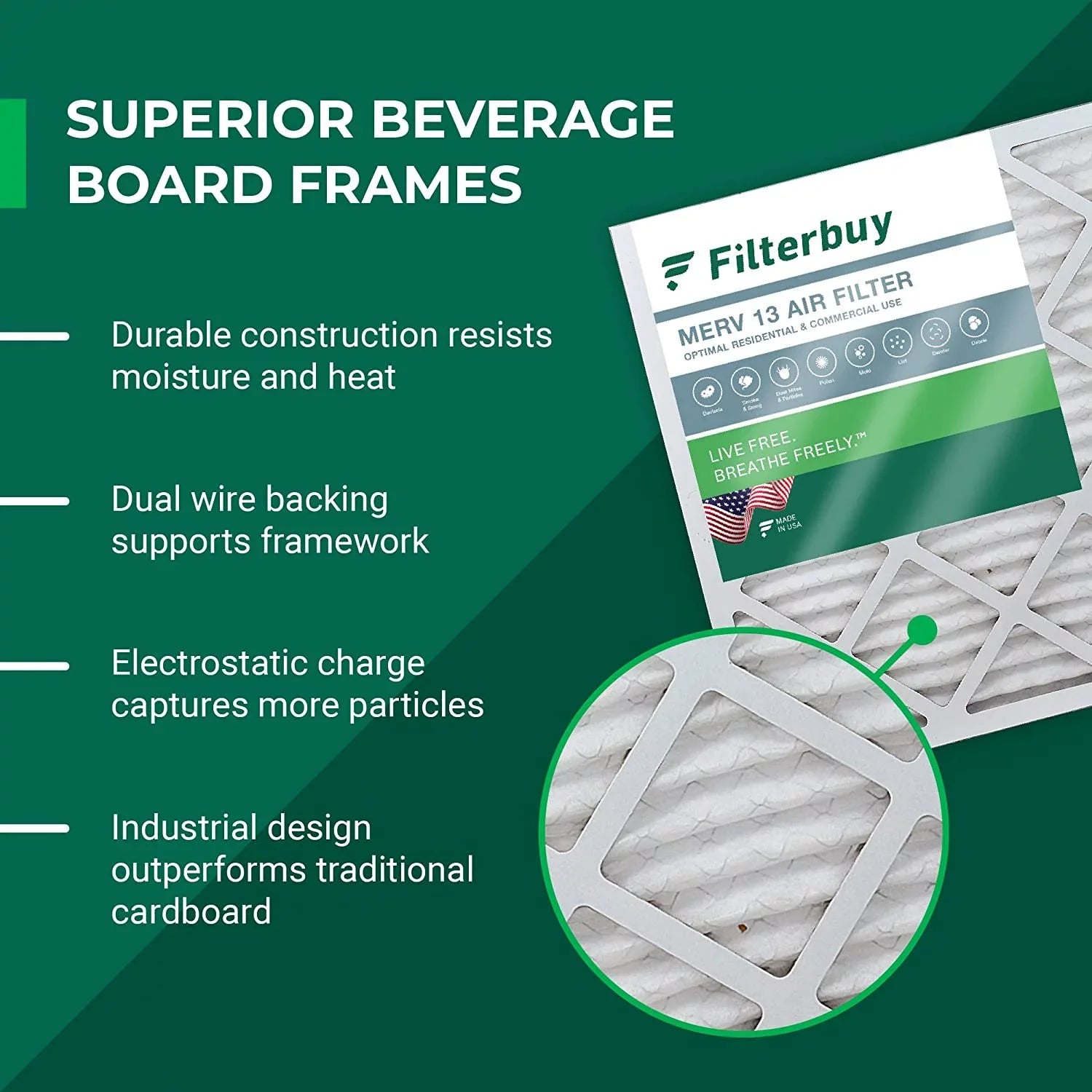 (3-Pack) 13 HVAC Pleated Filters Air 12x24x4 Furnace MERV Filterbuy AC