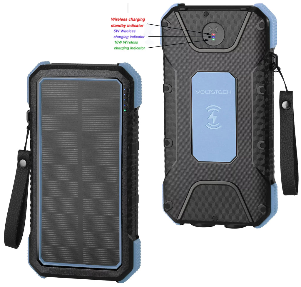 exterior Wireless Portable Charger Power 26800mAh Powered Solar Charging Bank